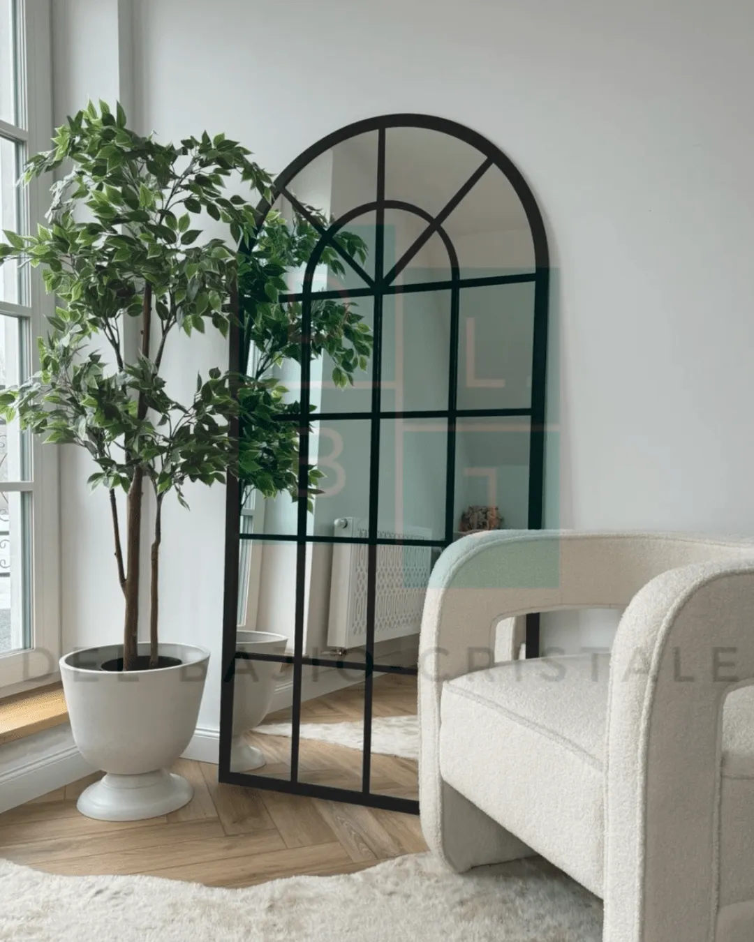 Espejo Ventana Arqueada Marco En Herrería 180cm x 100cm