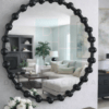 Espejo Circular Marco En Herreria Esferas 80cm de diametro - Imagen 2