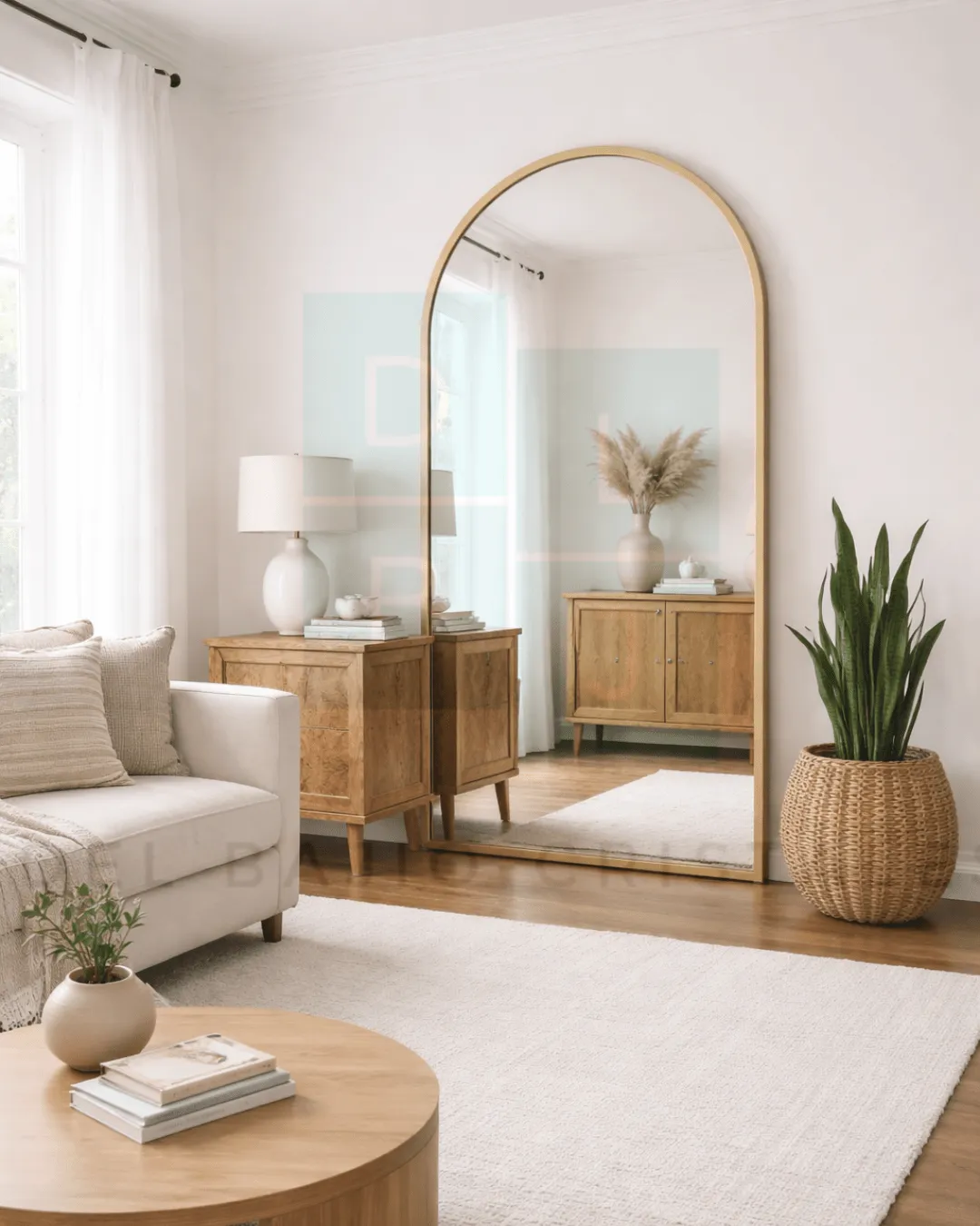 Espejo Arqueado Cuerpo Completo Marco en Herrería 200cm x 100cm
