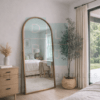 Espejo Arqueado Cuerpo Completo Marco En Herrería 180cm x 80cm Con Pie De Apoyo - Imagen 4