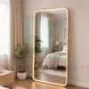 Espejo Marco en Herrería Esquinas Redondeadas 180cm x 80cm Con Luz Led Neón