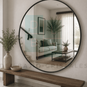 Espejo Circular Marco En Herrería 130cm De Diámetro