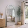 Espejo Arqueado Cuerpo Completo Marco En Herrería 180cm x 80cm Con Pie De Apoyo