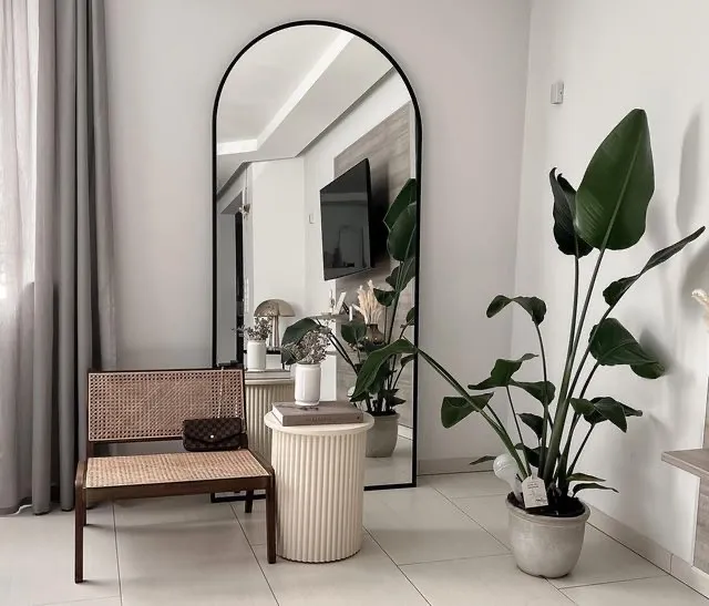 Espejo Arqueado Cuerpo Completo Marco en Herrería 180cm x 80cm