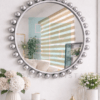 Espejo Circular Marco En Herrería Esferas Decorativas 100cm de diametro