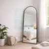 Espejo Arqueado Cuerpo Completo Marco En Herrería 180cm x 50cm Con Pie De Apoyo