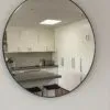 Espejo Circular Marco En Herrería Al Ras 110cm De Diámetro