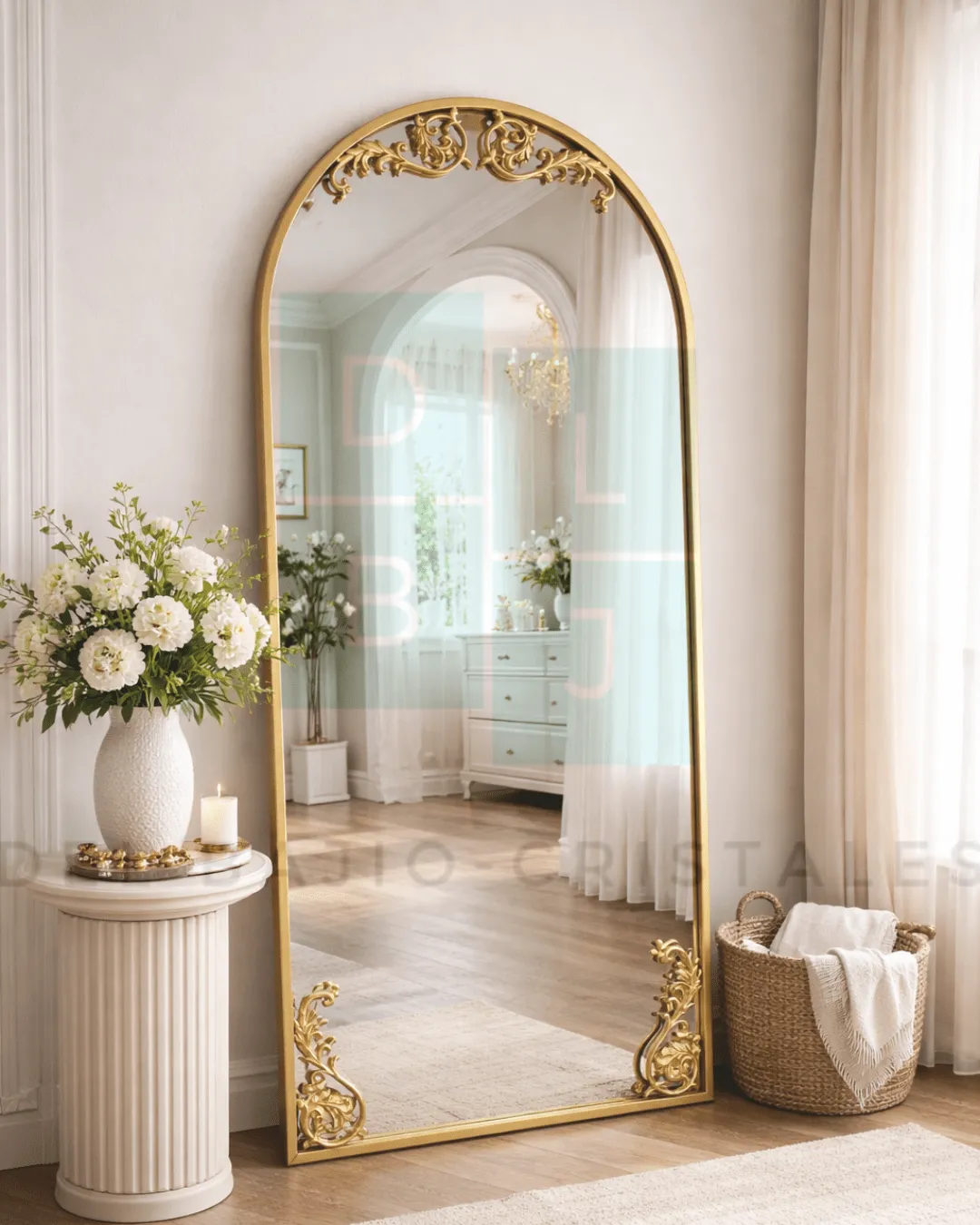 Espejo Arqueado Vintage Marco En Herrería 180cm x 80cm