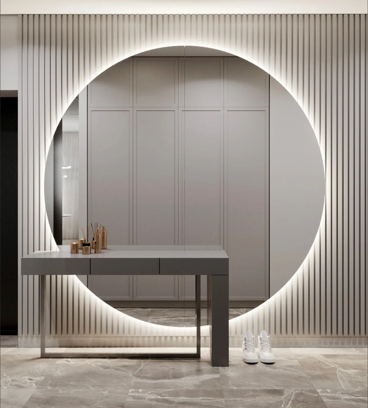 Espejo Circular 140cm De Diámetro Con Luz Led - Imagen 2