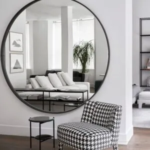 Espejo Circular Marco En Herrería 130cm De Diámetro