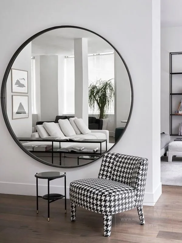 Espejo Circular Marco En Herrería 130cm De Diámetro