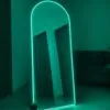 Espejo Arqueado Marco en Herrería Pie De Apoyo 180cm x 70cm Con Luz Led Neón - Imagen 2