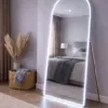 Espejo Arqueado Marco en Herrería Pie De Apoyo 180cm x 80cm Con Luz Led Neón - Imagen 2