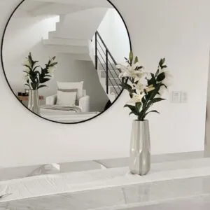 Espejo Circular Marco En Herrería 100cm De Diámetro