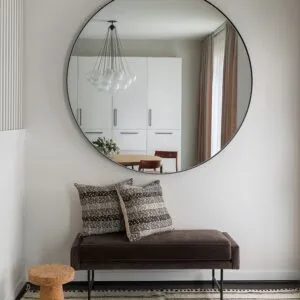 Espejo Circular Marco En Herrería 120cm De Diámetro