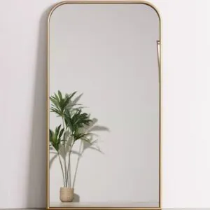 Espejo Rectangular Esquinas Redondeadas Marco En Herrería 180cm x 90cm