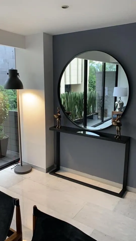 Espejo Circular Marco En Herrería 100cm De Diámetro - Imagen 2