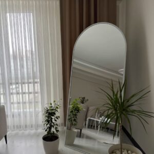 Espejo Arqueado Cuerpo Completo Marco En Herrería 180cm x 80cm Con Pie De Apoyo