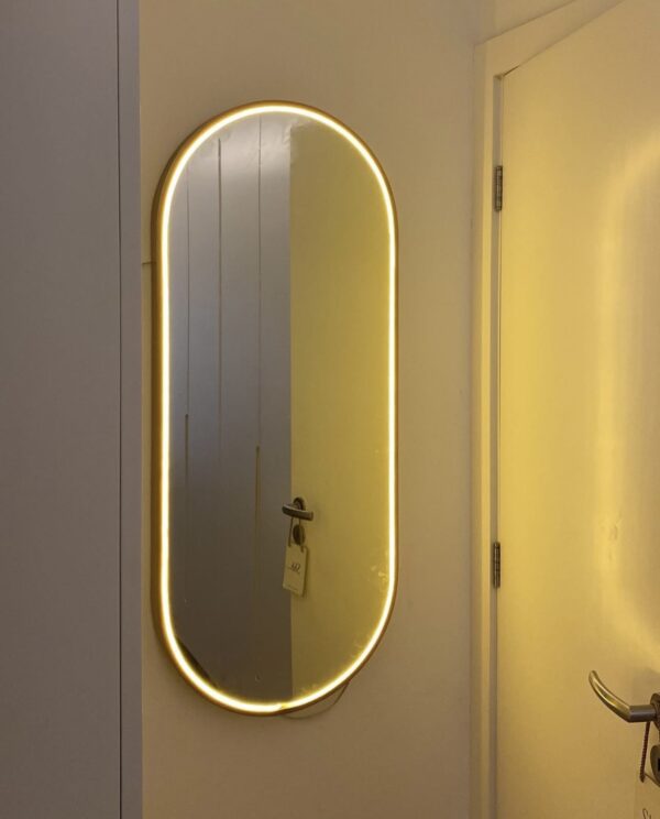 Espejo Píldora Marco en Herrería 160cm x 70cm Con Luz Led Neón - Imagen 2